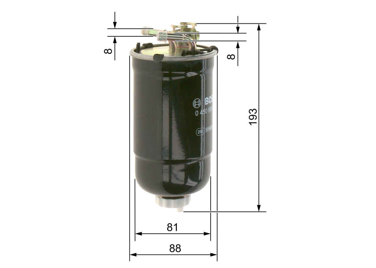 Filtro de combustível 0450906322 Bosch