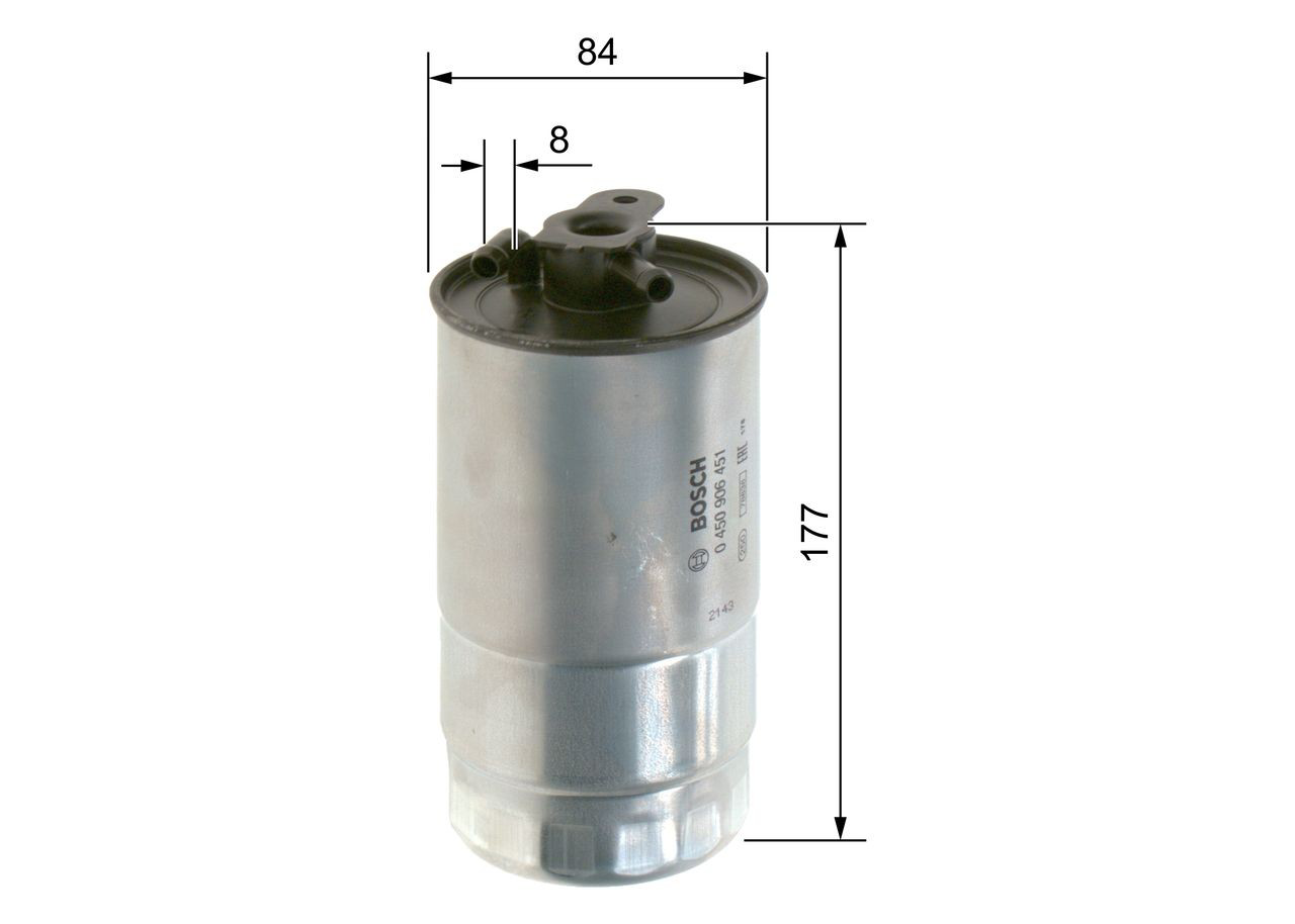 Filtro de combustível 0450906451 Bosch