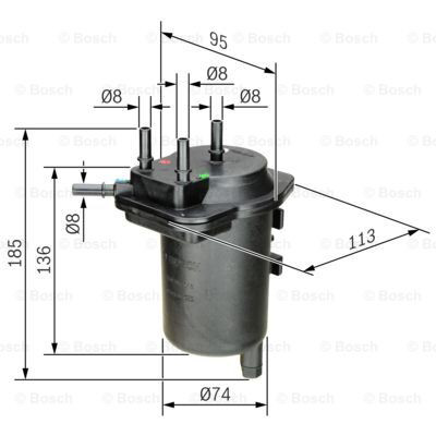 0450907013 Bosch Filtro de combustível