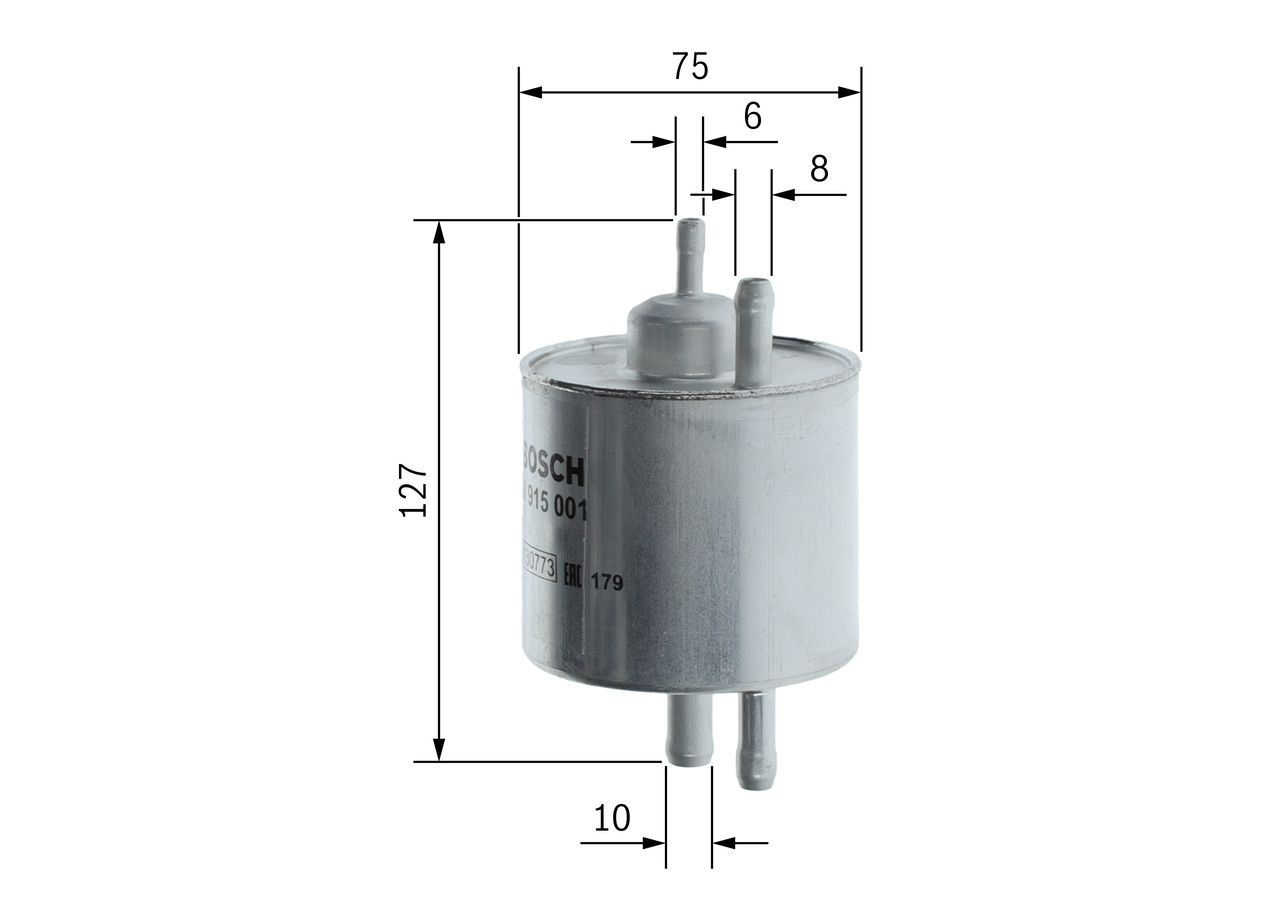 Filtro de combustível 0450915001 Bosch