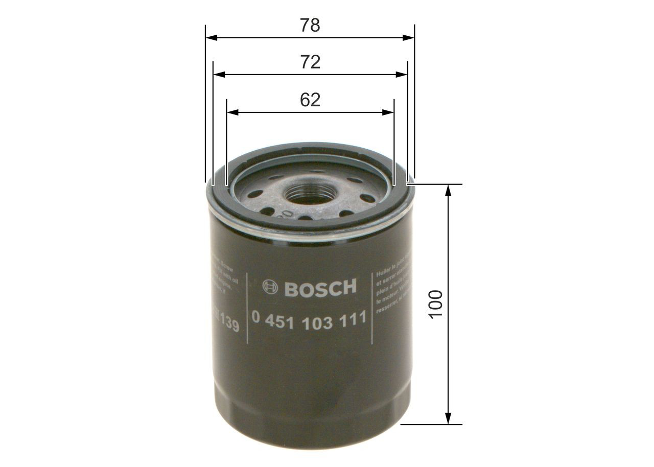 Compre 0451103111 Bosch Filtro de óleo