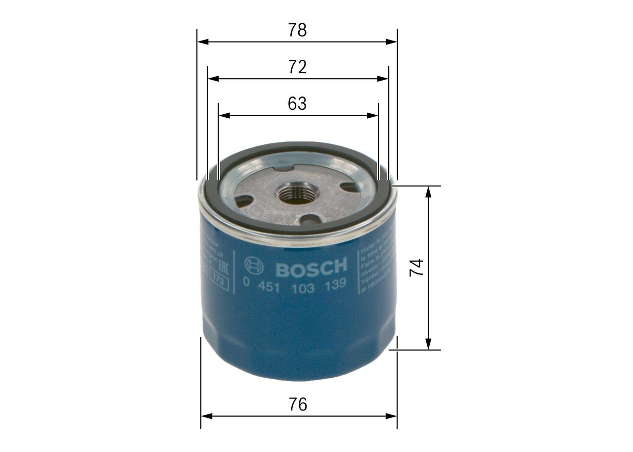 Filtro de óleo Bosch 0451103139 preço, a partir de 5,54 USD