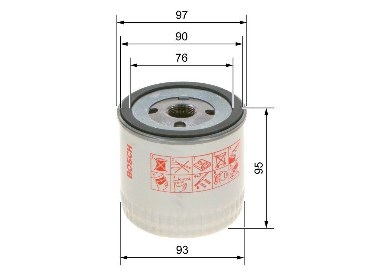 Filtro de óleo 0451103252 Bosch