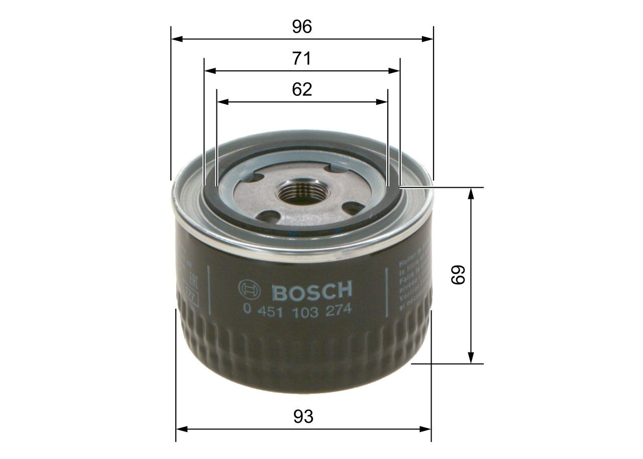 Filtro de óleo Bosch 0451103274 preço, a partir de 6,00 USD