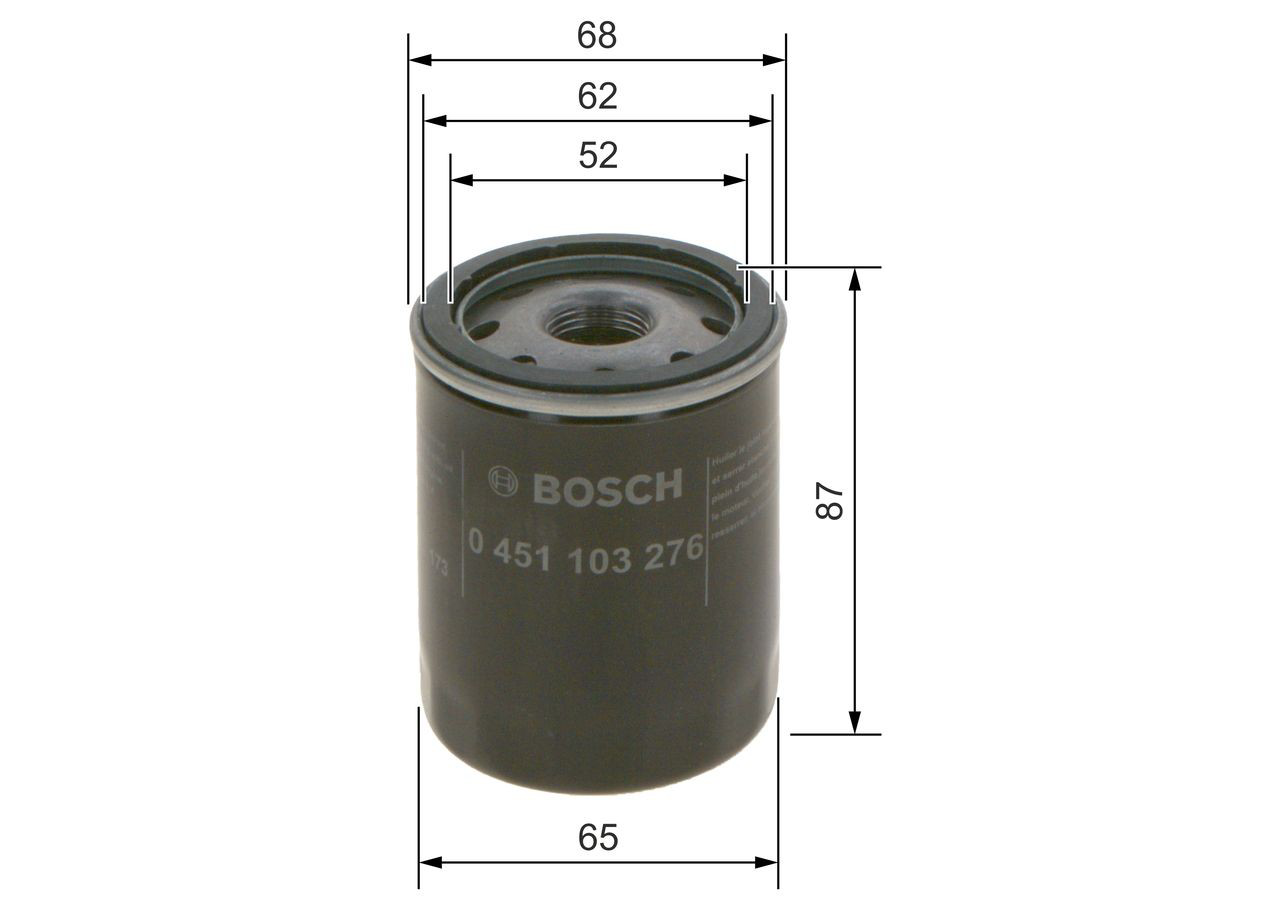 Filtro de óleo 0451103276 Bosch