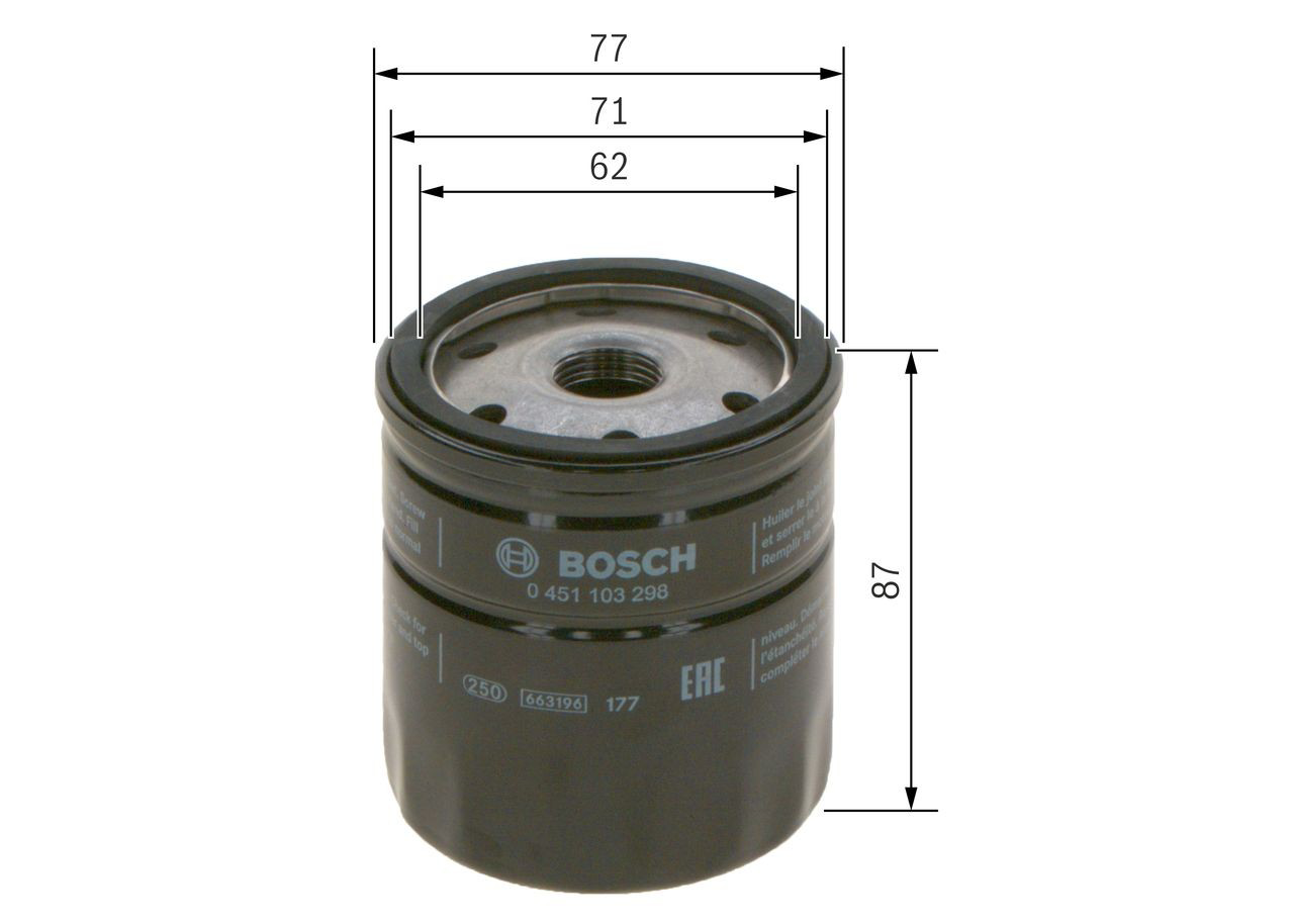 Compre 0451103298 Bosch Filtro de óleo