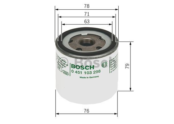 Filtro de óleo 0451103298 Bosch