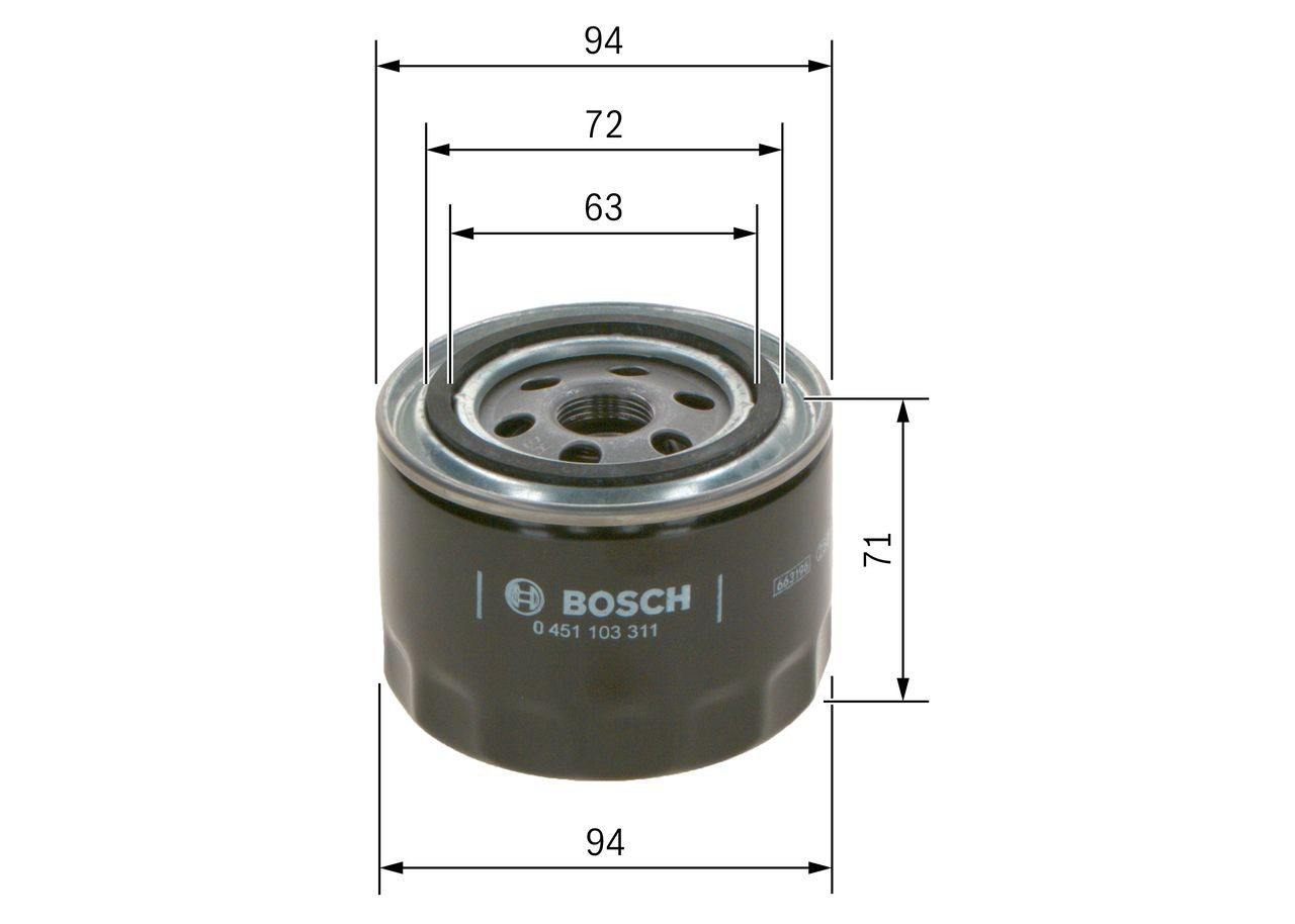 Compre 0451103311 Bosch Filtro de óleo
