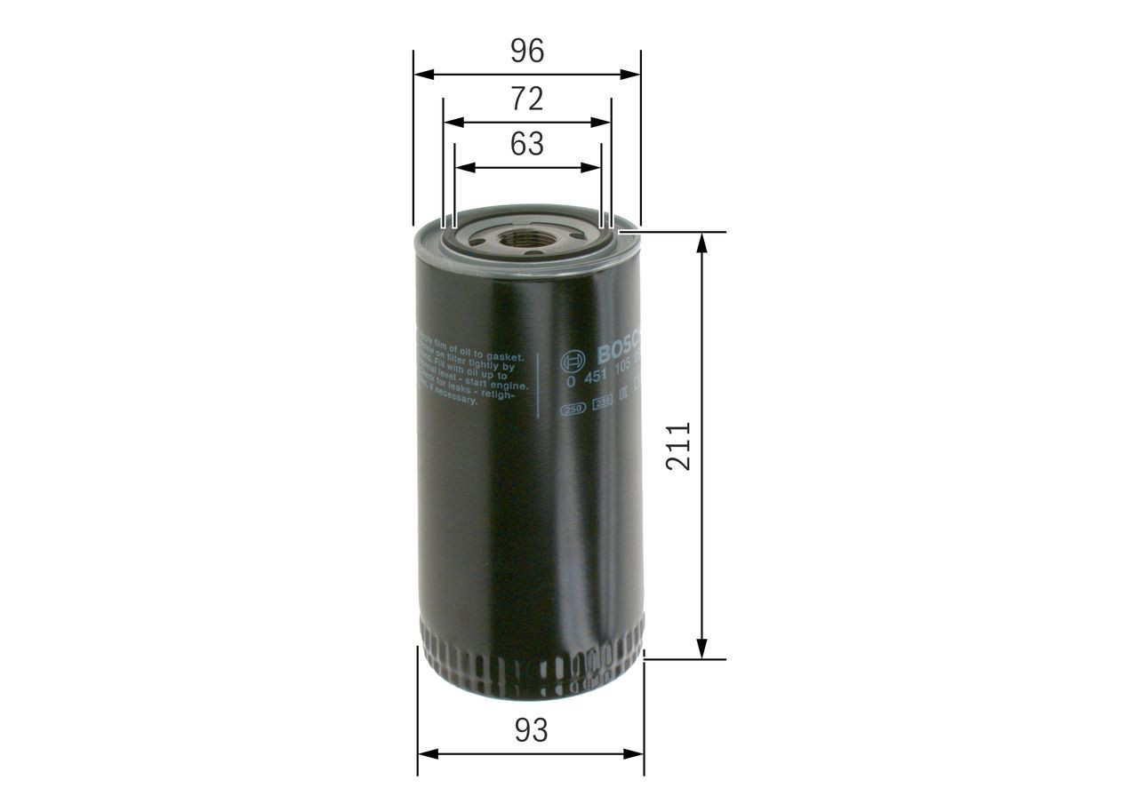 Filtro de óleo Bosch 0451105067