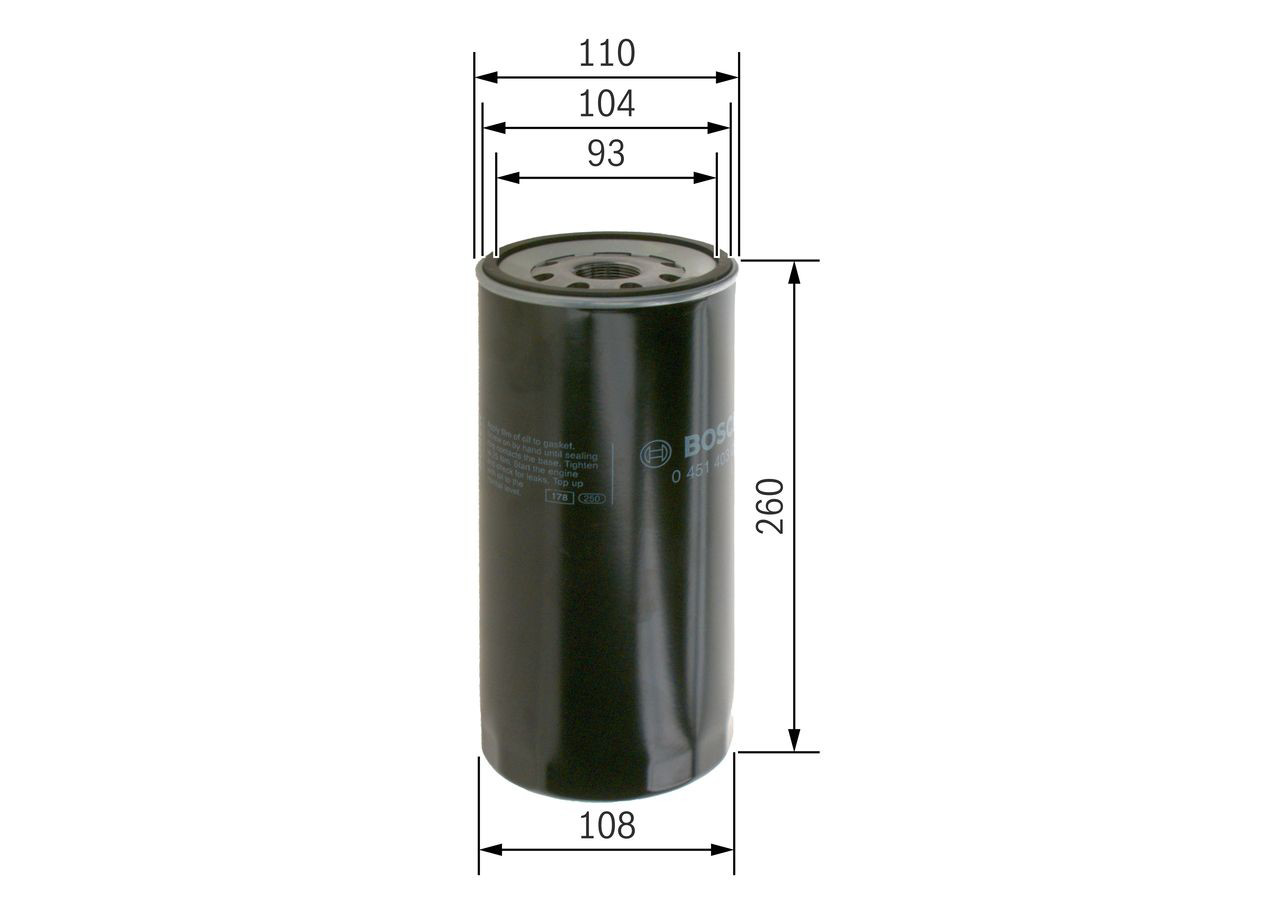 Compre 0451403001 Bosch Filtro de óleo