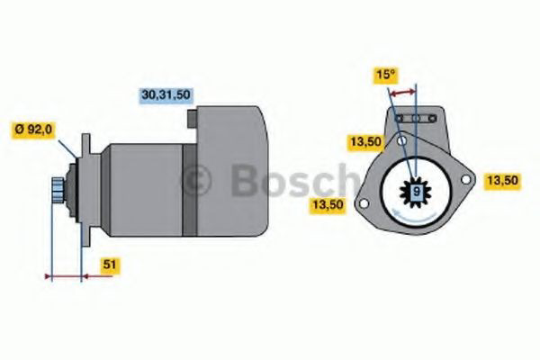 0986011570 Bosch Motor de arranco