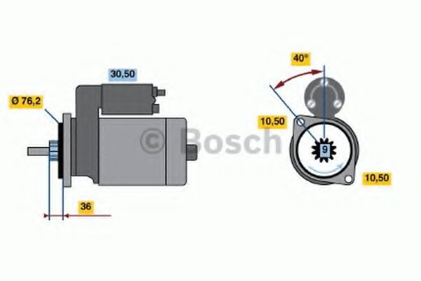 Motor de arranco 0986013050 Bosch