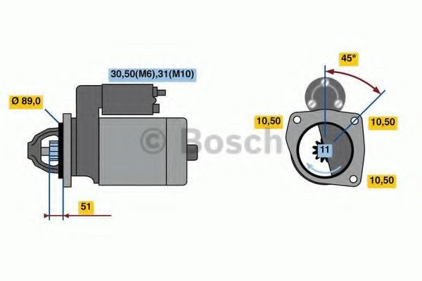 0986020190 Bosch Motor de arranco
