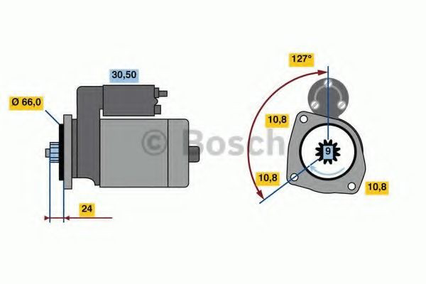 0986022760 Bosch Motor de arranco