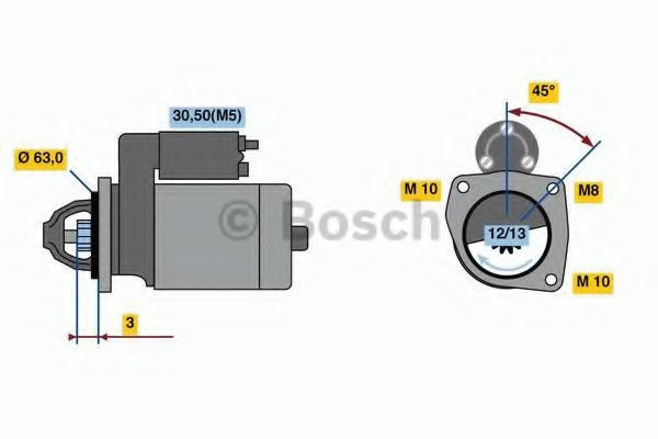 Motor de arranco Bosch 0986022800 preço, a partir de 50,65 USD