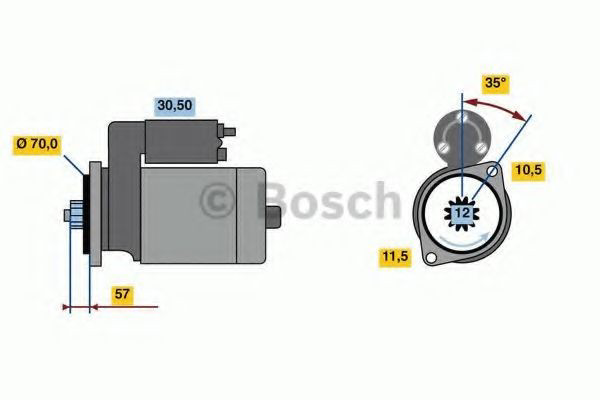 0986023540 Bosch Motor de arranco