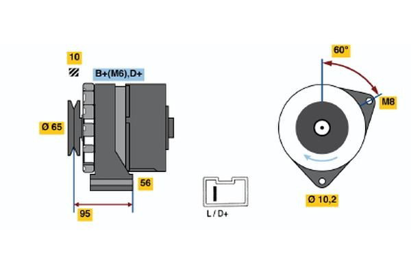 0986034830 Bosch Gerador