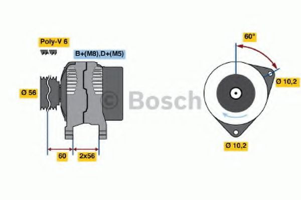 Compre 0986039250 Bosch Gerador