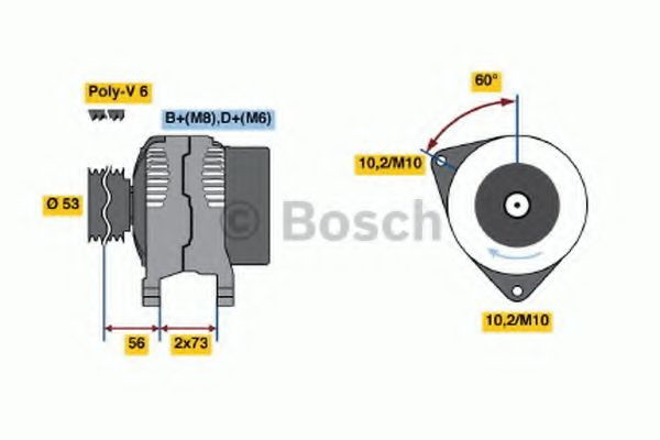 Gerador 0986040380 Bosch