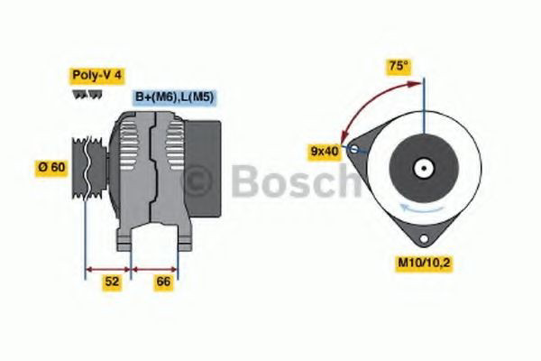 0986045201 Bosch Gerador