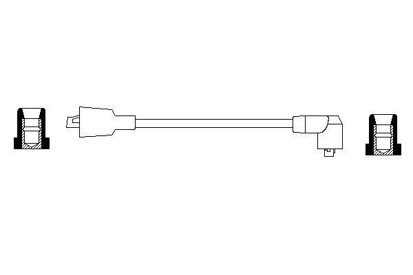 Fios de alta voltagem, kit 0986356046 Bosch