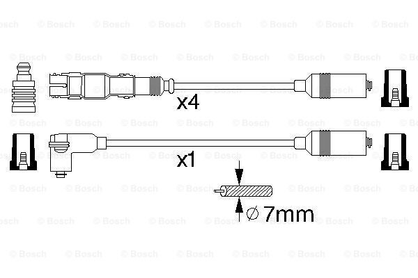 Compre 0986356304 Bosch Fios de alta voltagem, kit