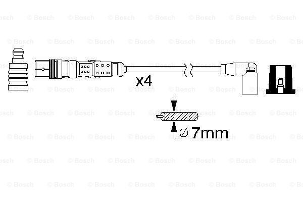 0986356331 Bosch Fios de alta voltagem, kit