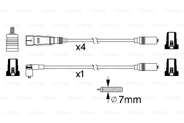 Compre 0986356339 Bosch Fios de alta voltagem, kit