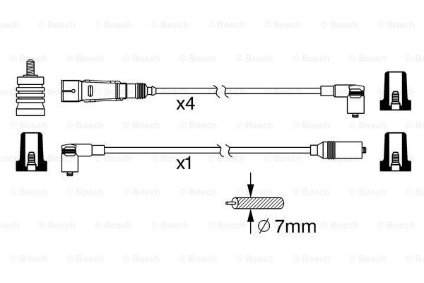 Compre 0986356342 Bosch Fios de alta voltagem, kit