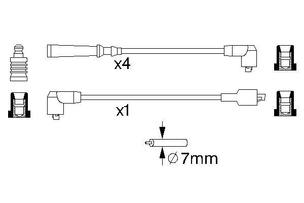 0986356702 Bosch Fios de alta voltagem, kit