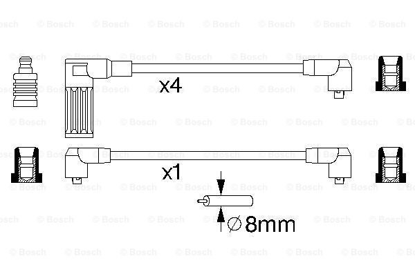 Fios de alta voltagem, kit Bosch 0986356718 preço, a partir de 30,34 USD
