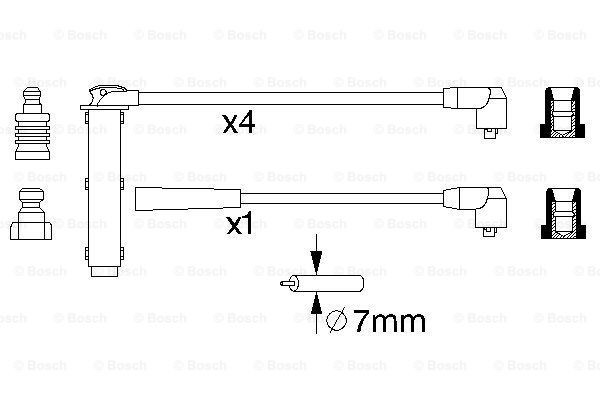 Fios de alta voltagem, kit 0986356731 Bosch