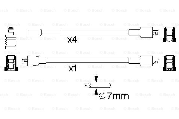 Fios de alta voltagem, kit 0986356732 Bosch