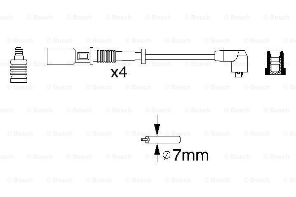 0986356754 Bosch Fios de alta voltagem, kit