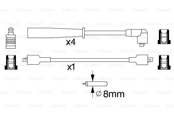 Fios de alta voltagem, kit 0986356774 Bosch