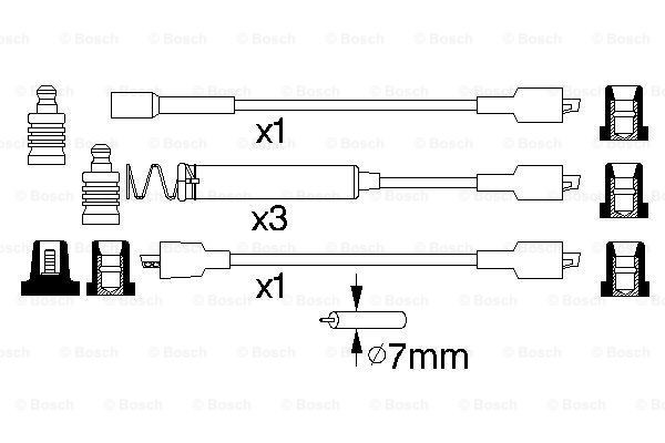 Compre 0986356800 Bosch Fios de alta voltagem, kit