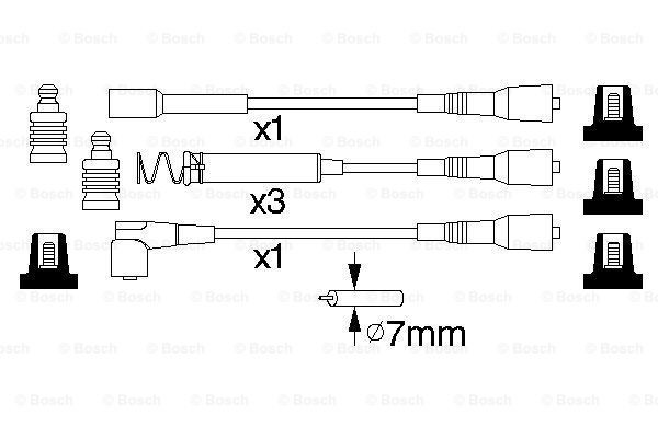 Fios de alta voltagem, kit 0986356801 Bosch
