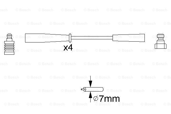 Compre 0986356817 Bosch Fios de alta voltagem, kit
