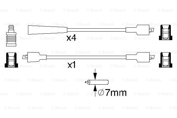 Compre 0986356828 Bosch Fios de alta voltagem, kit