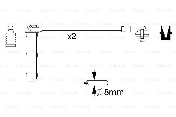 Fios de alta voltagem, kit Bosch 0986356833 preço, a partir de 34,39 USD