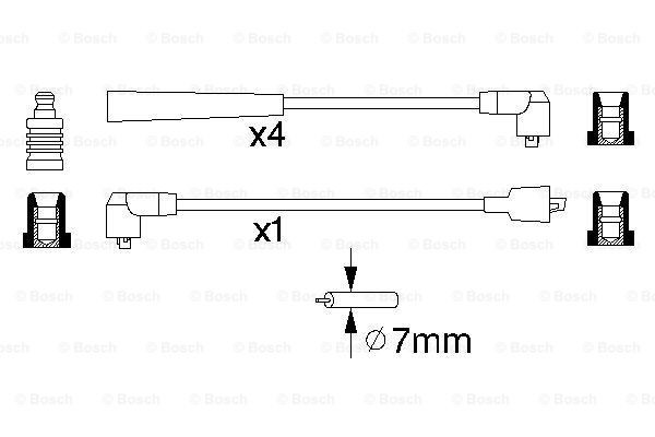 Compre 0986356841 Bosch Fios de alta voltagem, kit