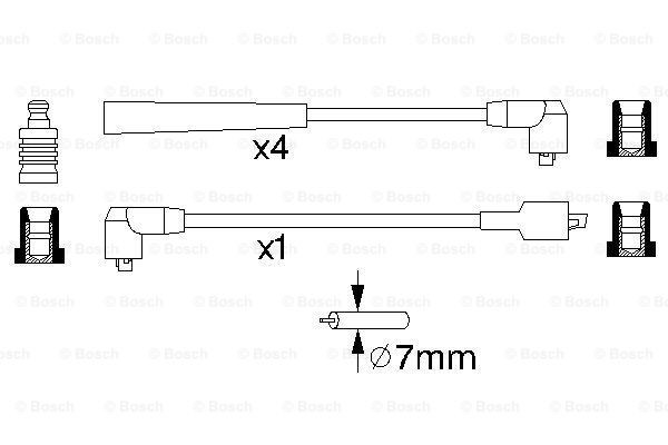 Compre 0986356859 Bosch Fios de alta voltagem, kit