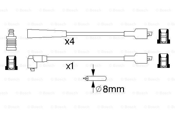 Fios de alta voltagem, kit Bosch 0986356868 preço, a partir de 30,69 USD