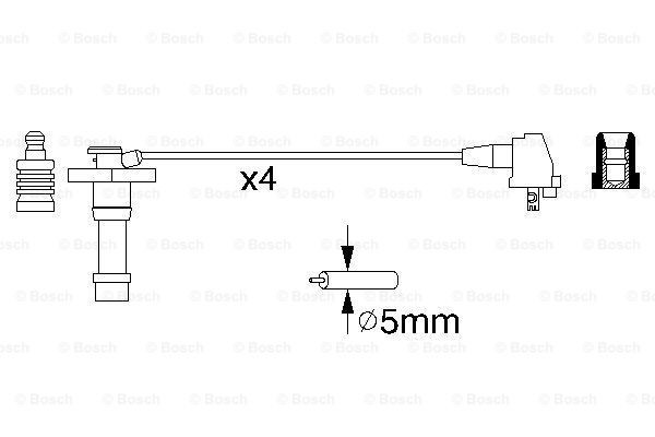Fios de alta voltagem, kit 0986356928 Bosch