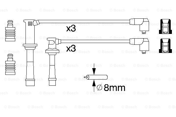 Fios de alta voltagem, kit Bosch 0986356966 preço, a partir de 105,77 USD