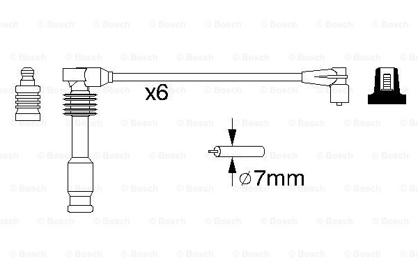 0986357055 Bosch Fios de alta voltagem, kit