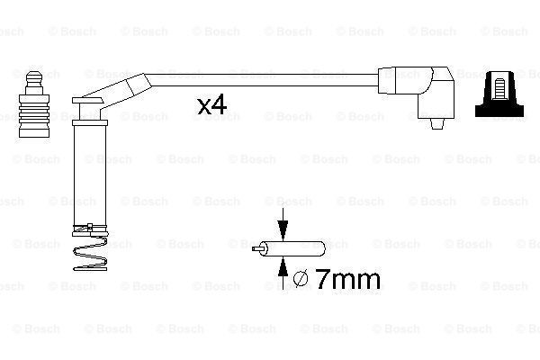 Fios de alta voltagem, kit Bosch 0986357124 preço, a partir de 27,96 USD