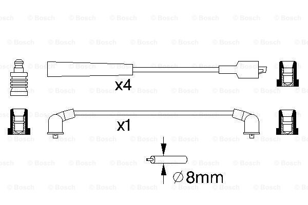 Fios de alta voltagem, kit 0986357129 Bosch