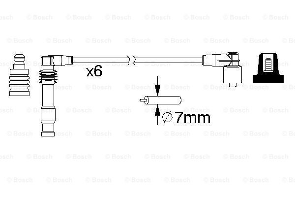 Compre 0986357162 Bosch Fios de alta voltagem, kit