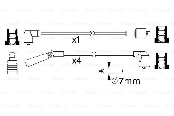 Fios de alta voltagem, kit Mitsubishi L 300  P0W, P1W
